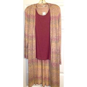 Cardigan and Tank Top